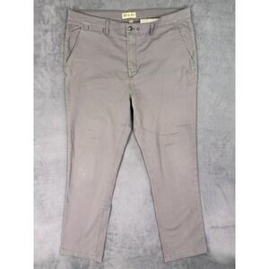 Devil Dog Pants Mens 38x32 Gray Canvas Straight Regular Fit Chino Stretch